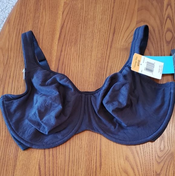 Vanity Fair black full figure underwire bra, size 40DD - NEW - Picture 7 of 8
